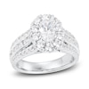 Thumbnail Image 0 of Diamond Engagement Ring 2-1/4 ct tw Oval/Round 14K White Gold