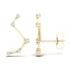 Thumbnail Image 1 of Diamond Aries Constellation Earrings 1/8 ct tw Round 14K Yellow Gold