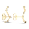 Thumbnail Image 2 of Diamond Aries Constellation Earrings 1/8 ct tw Round 14K Yellow Gold