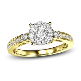 Diamond Engagement Ring 5/8 ct tw Round 14K Yellow Gold