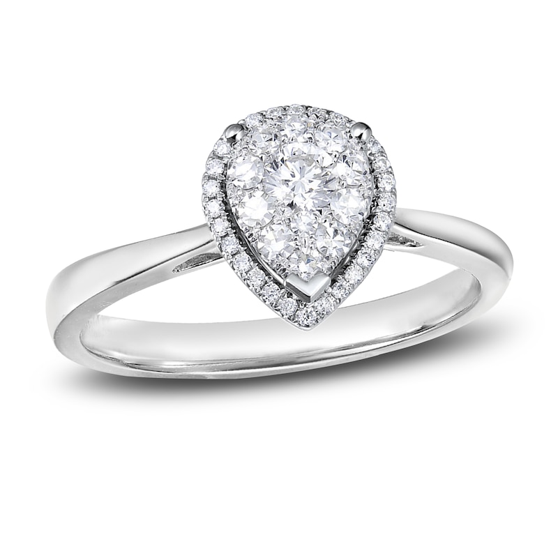 Main Image 1 of Diamond Engagement Ring 1/2 ct tw Round 14K White Gold