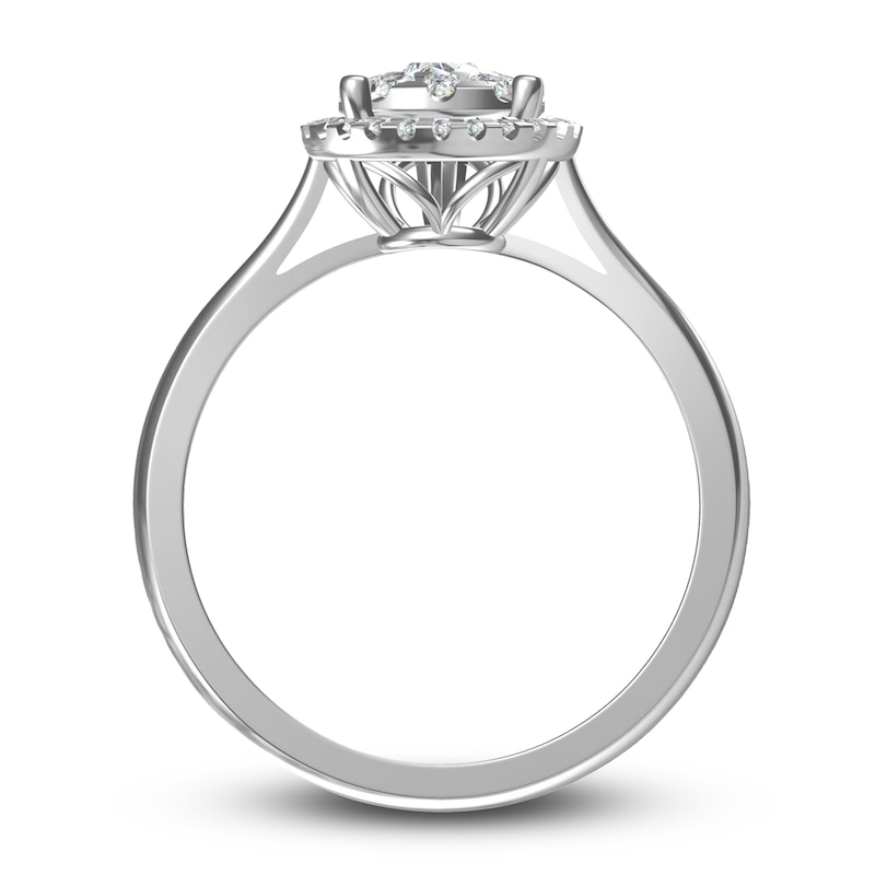 Main Image 2 of Diamond Engagement Ring 1/2 ct tw Round 14K White Gold