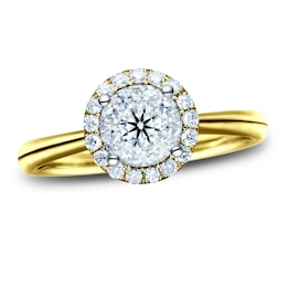 Diamond Engagement Ring 1/2 ct tw Round 14K Yellow Gold