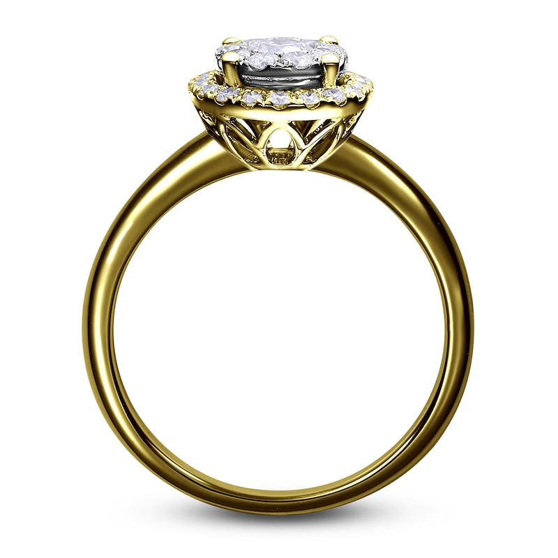 Main Image 2 of Diamond Engagement Ring 1/2 ct tw Round 14K Yellow Gold