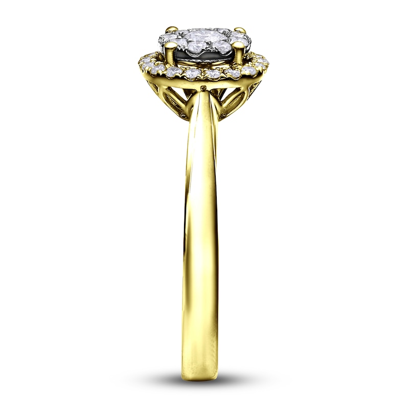 Main Image 3 of Diamond Engagement Ring 1/2 ct tw Round 14K Yellow Gold