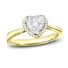 Thumbnail Image 1 of Diamond Heart Engagement Ring 1/3 ct tw Round 14K Yellow Gold