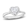 Thumbnail Image 1 of Diamond Heart Engagement Ring 1/3 ct tw Round 14K White Gold