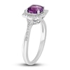 Thumbnail Image 2 of Natural Amethyst Engagement Ring 1/5 ct tw Diamonds 14K White Gold