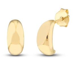 Half Hoop Earrings 14K Yellow Gold