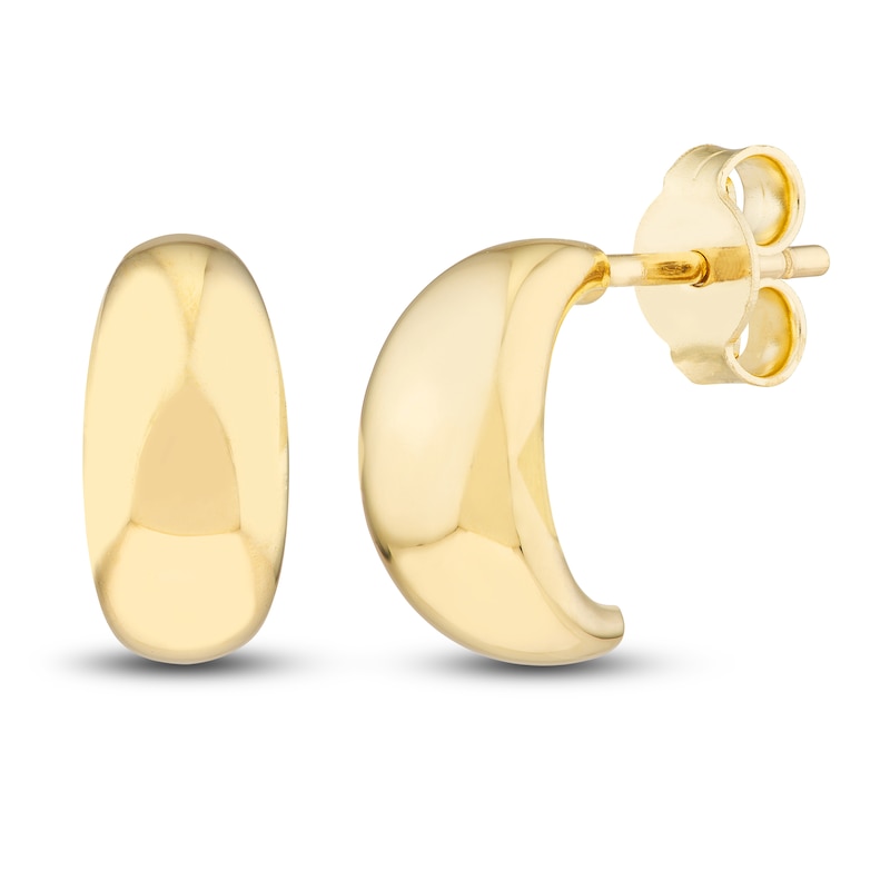 Main Image 2 of Half Hoop Earrings 14K Yellow Gold