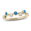 Thumbnail Image 1 of Juliette Maison Natural White Sapphire & Natural Blue Zircon Ring 10K Yellow Gold