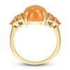 Thumbnail Image 3 of Natural Orange Moonstone & Natural Orange Sapphire Ring 14K Yellow Gold