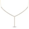 Thumbnail Image 1 of Lab-Created Diamond Lariat Necklace 5 ct tw Round 14K Yellow Gold 18&quot;