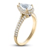 Thumbnail Image 2 of Diamond Engagement Ring 1-1/2 ct tw Pear/Round 14K Yellow Gold