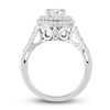 Thumbnail Image 3 of Diamond Halo Engagement Ring 1-1/2 ct tw Round 14K White Gold