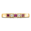 Thumbnail Image 2 of Natural Ruby Stackable Ring 1/15 ct tw Diamonds 14K Yellow Gold