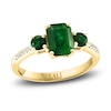 Thumbnail Image 1 of LALI Jewels Natural Emerald 3-Stone Engagement Ring 1/15 ct tw 14K Yellow Gold