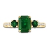 Thumbnail Image 3 of LALI Jewels Natural Emerald 3-Stone Engagement Ring 1/15 ct tw 14K Yellow Gold