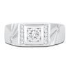 Thumbnail Image 3 of Men's Diamond Wedding Band 1/2 ct tw Round 14K White Gold