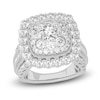 Thumbnail Image 1 of Diamond Halo Engagement Ring 4 ct tw Round 14K White Gold