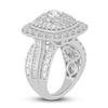 Thumbnail Image 2 of Diamond Halo Engagement Ring 4 ct tw Round 14K White Gold