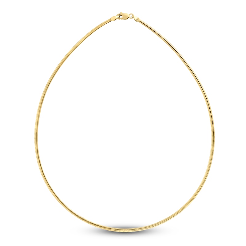 Main Image 1 of Semi-Solid Omega Chain Necklace 14K Yellow Gold 16&quot; 2.0mm