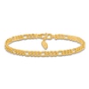 Thumbnail Image 1 of High-Polish Figaro Chain Bracelet 24K Yellow Gold 8&quot; 4.8mm