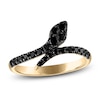 Thumbnail Image 0 of Black Diamond Snake Ring 1/2 ct tw 14K Yellow Gold