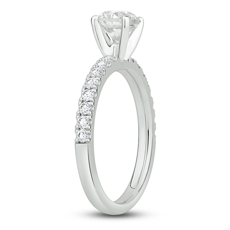Diamond Engagement Ring 1-5/8 ct tw Round 14K White Gold