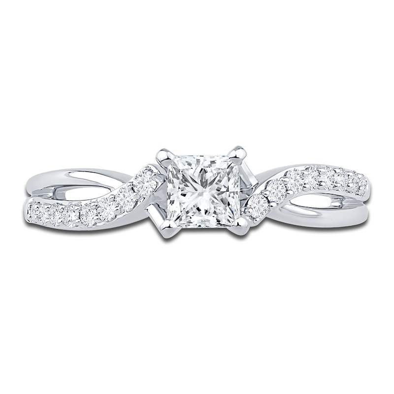 Diamond Engagement Ring 5/8 ct tw Princess 14K White Gold