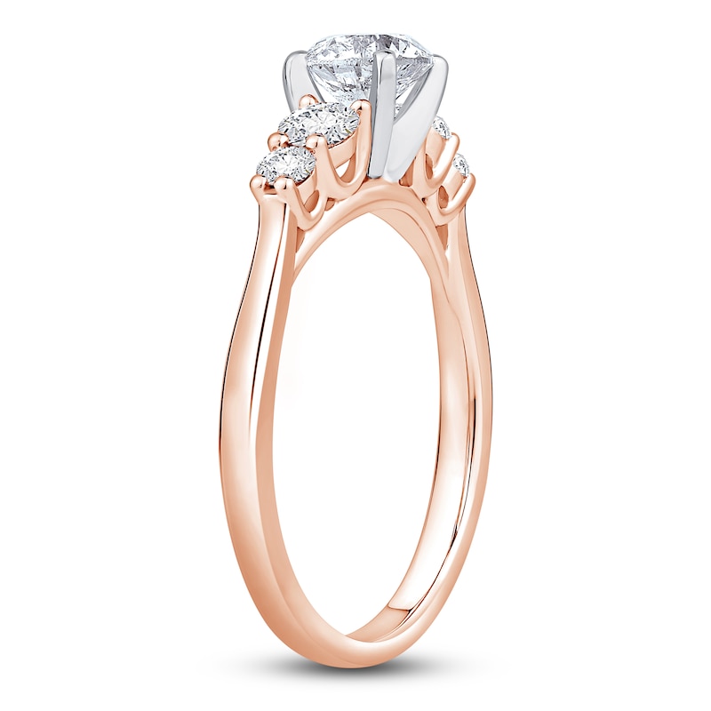 Main Image 2 of Diamond Engagement Ring 1-1/3 ct tw Round 14K Rose Gold