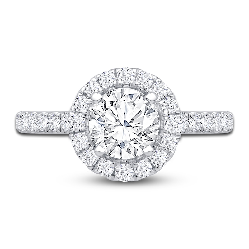 Diamond Engagement Ring 1-3/8 ct tw Round 14K White Gold