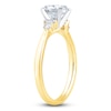 Thumbnail Image 1 of Diamond Engagement Ring 1-1/8 ct tw Oval/Baguette/ Round 14K Yellow Gold