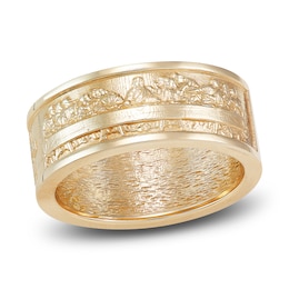 LUSSO by Italia D'Oro Men's The Last Supper Ring 14K Yellow Gold