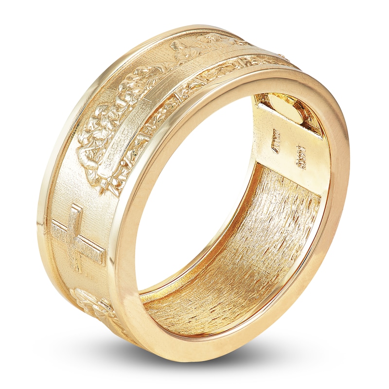 LUSSO by Italia D'Oro Men's The Last Supper Ring 14K Yellow Gold