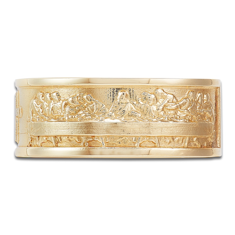 LUSSO by Italia D'Oro Men's The Last Supper Ring 14K Yellow Gold