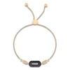 Thumbnail Image 1 of Black Diamond Paperclip Link Bolo Bracelet 3/8 ct tw 14K Yellow Gold 9.5"