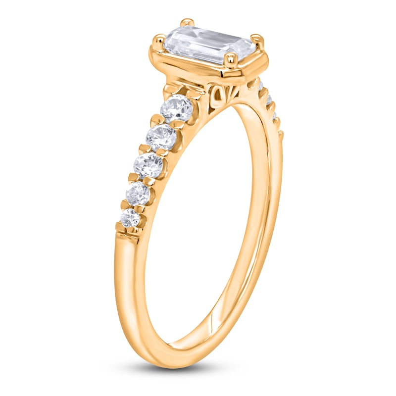 Emerald-Cut Diamond Engagement Ring 5/8 ct tw 14K Yellow Gold