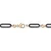 Thumbnail Image 3 of Black Diamond Paperclip Bracelet 1-1/5 ct tw 14K Yellow Gold 7&quot;