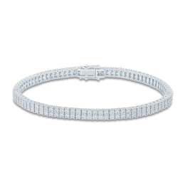 Men's Diamond Tennis Bracelet 2-1/4 ct tw Round 14K White Gold