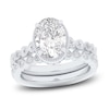 Thumbnail Image 0 of Oval & Round-Cut Lab-Created Diamond Wedding Ring 2-1/3 ct tw 14K White Gold