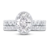 Thumbnail Image 2 of Oval & Round-Cut Lab-Created Diamond Wedding Ring 2-1/3 ct tw 14K White Gold