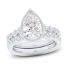 Thumbnail Image 1 of Pear & Round-Cut Lab-Created Diamond Wedding Ring 2-1/3 ct tw 14K White Gold