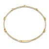 Thumbnail Image 3 of Diamond Clover Station Flex Bangle Bracelet 3/8 ct tw 10K Yellow Gold