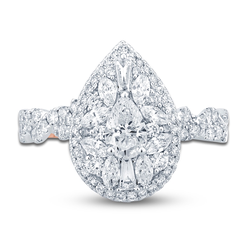 Main Image 3 of Pnina Tornai Princess, Marquise & Baguette-Cut Diamond Engagement Ring 1-1/2 ct tw 14K White Gold