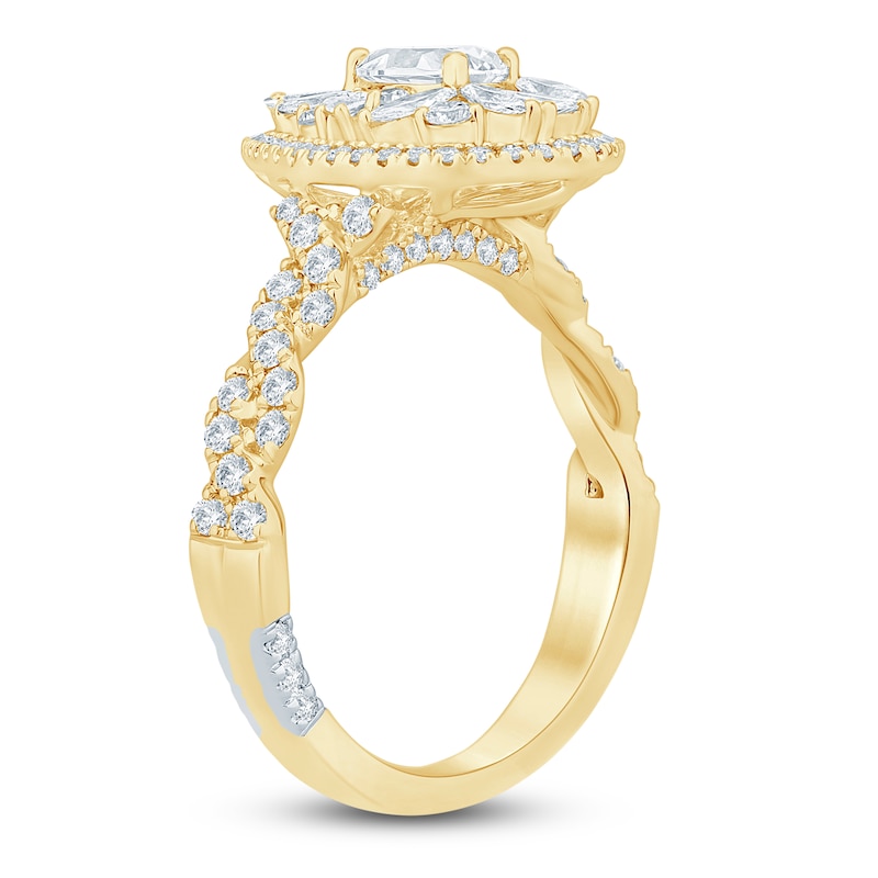 Main Image 2 of Pnina Tornai Princess, Marquise & Baguette-Cut Diamond Engagement Ring 1-1/2 ct tw 14K Yellow Gold