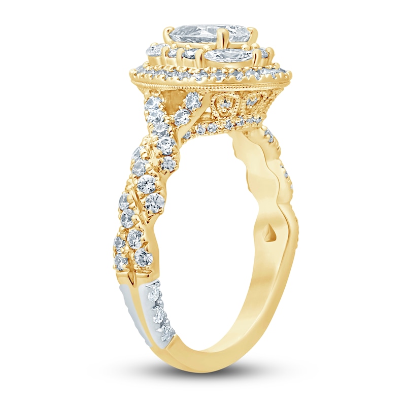 Main Image 2 of Pnina Tornai Pear, Marquise & Round-Cut Diamond Engagement Ring 1-3/8 ct tw 14K Yellow Gold