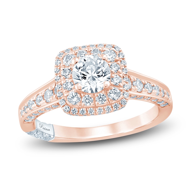 Pnina Tornai Round Diamond Engagement Ring 1-1/4 ct tw 14K Rose Gold