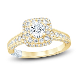 Pnina Tornai Round Diamond Engagement Ring 1-1/4 ct tw 14K Yellow Gold