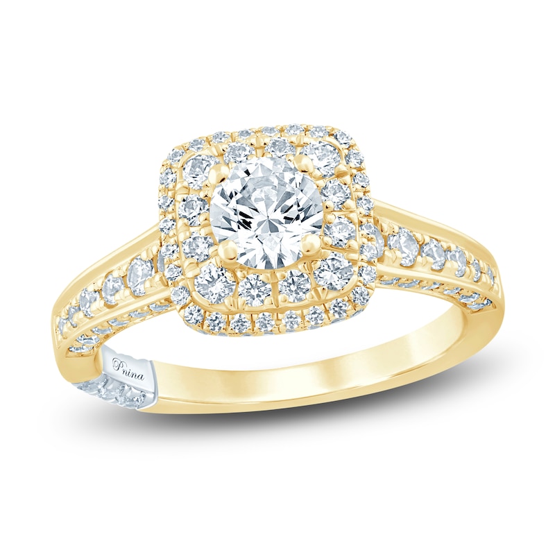 Pnina Tornai Round Diamond Engagement Ring 1-1/4 ct tw 14K Yellow Gold ...